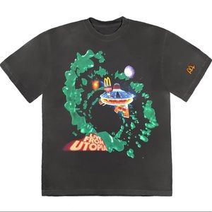 Travis Scott x McDonalds “Fly-Thru” Black Graphic T-shirt w/ CJ McDonalds Bag